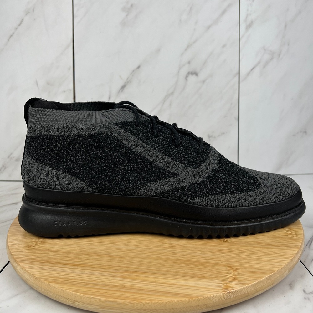 Cole Haan 2.Zerogrand Stitchlite Mens Size 13 M Black Knit Chukka Boots C28376